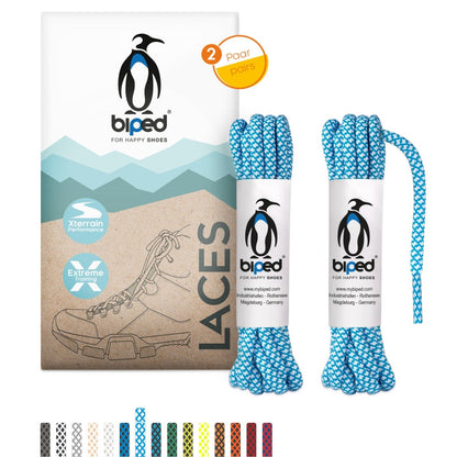 biped LACES 2 Paar bicolor Rope Schnürsenkel rund ø 4,5 mm extra robust z2918