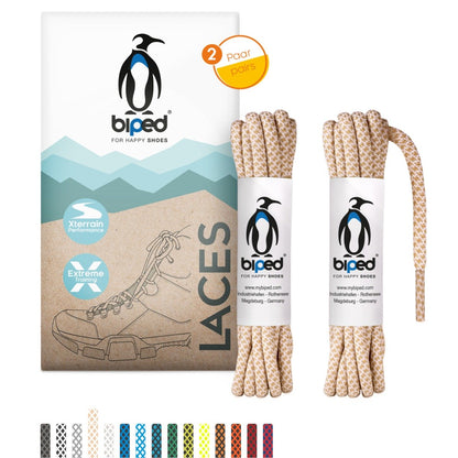 biped LACES 2 Paar bicolor Rope Schnürsenkel rund ø 4,5 mm extra robust z2918