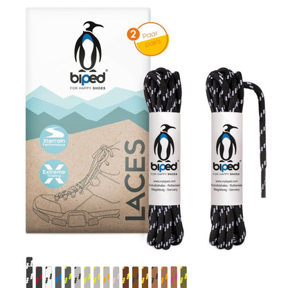 biped LACES 2 Paar Wanderschuh Schnürsenkel rund ø 4 mm extra robust z2917