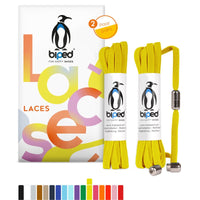 biped LACES 2 Paar Schnürsenkel ohne Binden mit Metallkapsel Drehverschluss flach 6 mm z2910