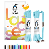 biped LACES 2 Paar Schnürsenkel ohne Binden mit Metallkapsel Drehverschluss flach 6 mm z2910