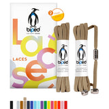 biped LACES 2 Paar Schnürsenkel ohne Binden mit Metallkapsel Drehverschluss flach 6 mm z2910
