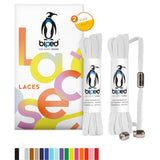 biped LACES 2 Paar Schnürsenkel ohne Binden mit Metallkapsel Drehverschluss flach 6 mm z2910