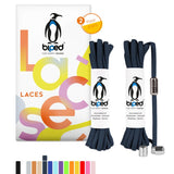 biped LACES 2 Paar Schnürsenkel ohne Binden mit Metallkapsel Drehverschluss oval 4,5 mm z2911