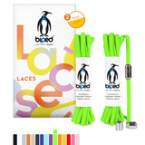 biped LACES 2 Paar Schnürsenkel ohne Binden mit Metallkapsel Drehverschluss oval 4,5 mm z2911
