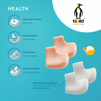 biped HEALTH 2 Paar Gel Fersenpolster Socken z2800